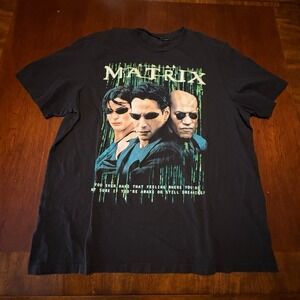 The Matrix Movie Graphic T-Shirt XL Black | Neo Trinity Morpheus Sci-Fi Tee